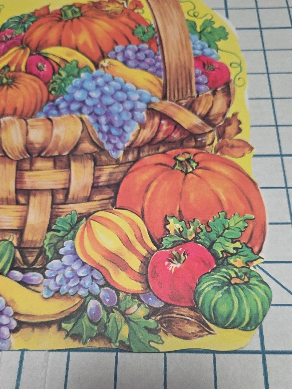 Autumn Harvest Basket Decorative Die-Cut - Double-sided 10.25